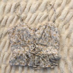 Cropped floral top